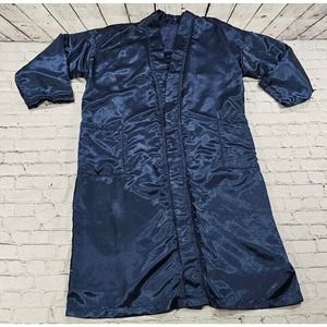 Vintage TCM Tchibo Certified Merchandise Luxury Bathrobe Navy Blue ADUL SZ 48/50